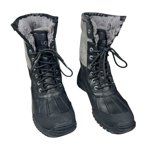 UGG Women’s Adirondack III Black Grey Winter Boot Size US 8 - Picture 5 of 10